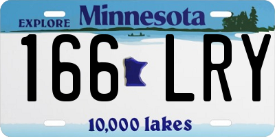 MN license plate 166LRY
