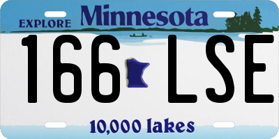 MN license plate 166LSE