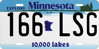 MN license plate 166LSG