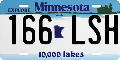MN license plate 166LSH