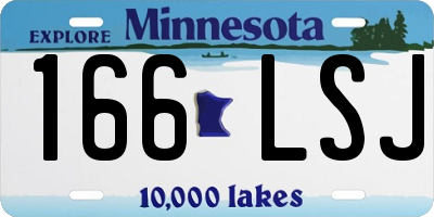 MN license plate 166LSJ