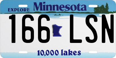 MN license plate 166LSN