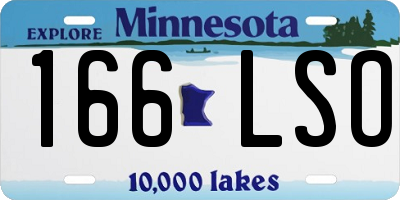 MN license plate 166LSO