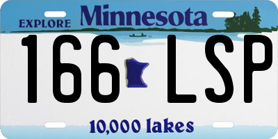 MN license plate 166LSP