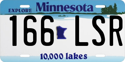 MN license plate 166LSR