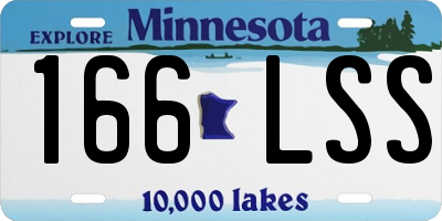 MN license plate 166LSS
