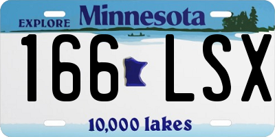 MN license plate 166LSX