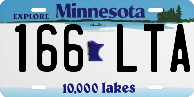 MN license plate 166LTA