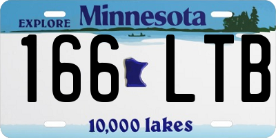 MN license plate 166LTB