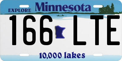 MN license plate 166LTE