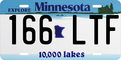 MN license plate 166LTF