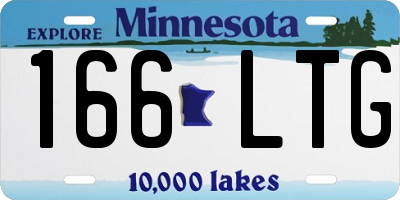 MN license plate 166LTG