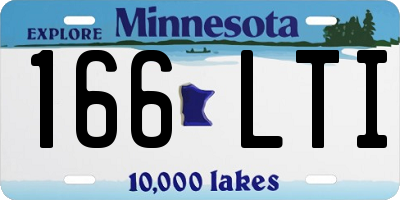 MN license plate 166LTI