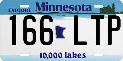 MN license plate 166LTP