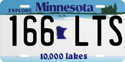 MN license plate 166LTS