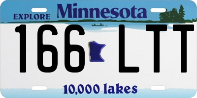 MN license plate 166LTT