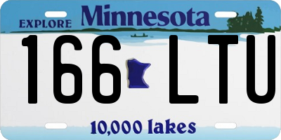 MN license plate 166LTU