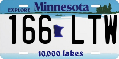 MN license plate 166LTW