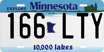 MN license plate 166LTY