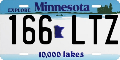 MN license plate 166LTZ