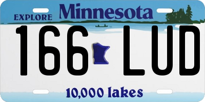 MN license plate 166LUD