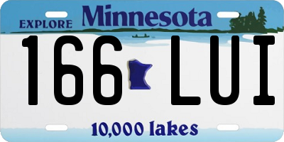 MN license plate 166LUI