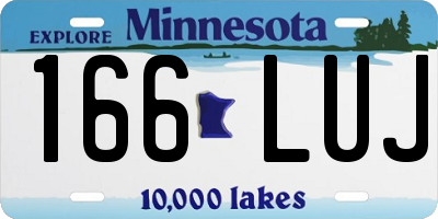 MN license plate 166LUJ