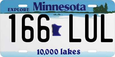 MN license plate 166LUL