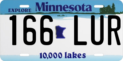 MN license plate 166LUR