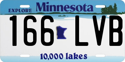 MN license plate 166LVB