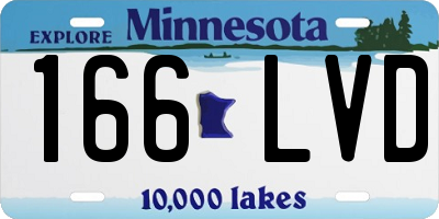 MN license plate 166LVD
