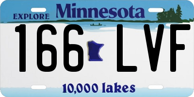 MN license plate 166LVF