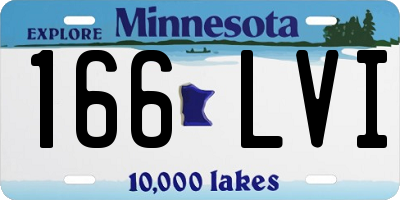 MN license plate 166LVI