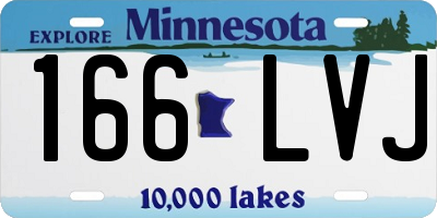 MN license plate 166LVJ