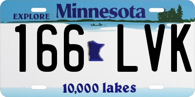 MN license plate 166LVK