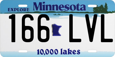 MN license plate 166LVL