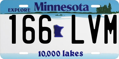 MN license plate 166LVM