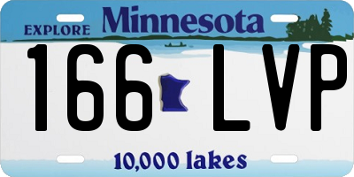 MN license plate 166LVP