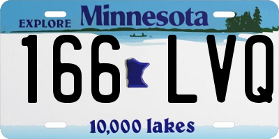 MN license plate 166LVQ
