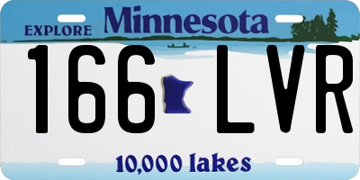 MN license plate 166LVR