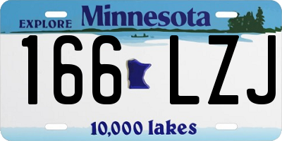 MN license plate 166LZJ
