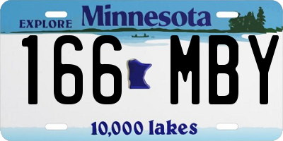 MN license plate 166MBY