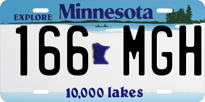 MN license plate 166MGH