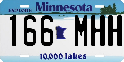 MN license plate 166MHH