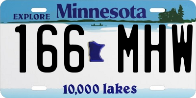 MN license plate 166MHW