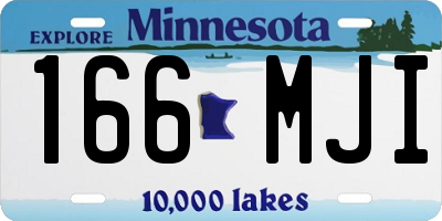 MN license plate 166MJI