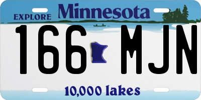 MN license plate 166MJN