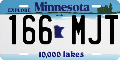 MN license plate 166MJT