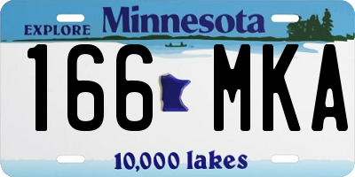 MN license plate 166MKA