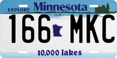 MN license plate 166MKC